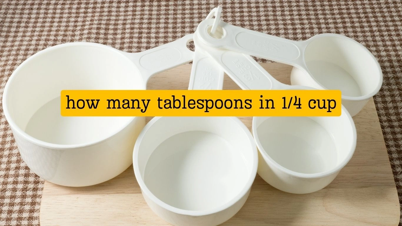 how many tablespoons in 1/4 cup